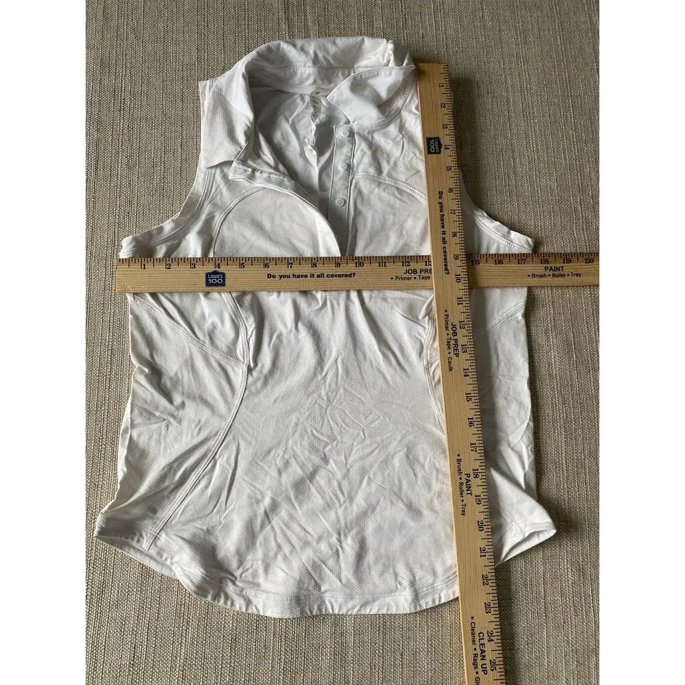 Lululemon Quick Dry Sleeveless Polo Top Women’s Size 8 - Picture 2 of 6